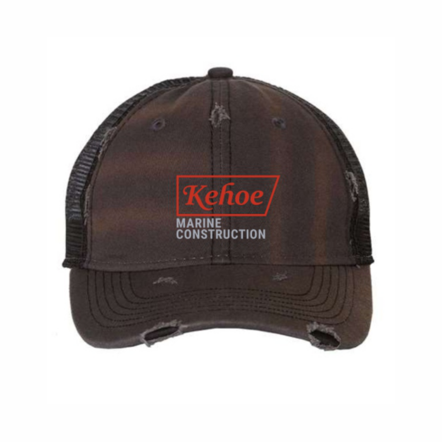 Distressed Dirty-Washed Mesh-Back Cap