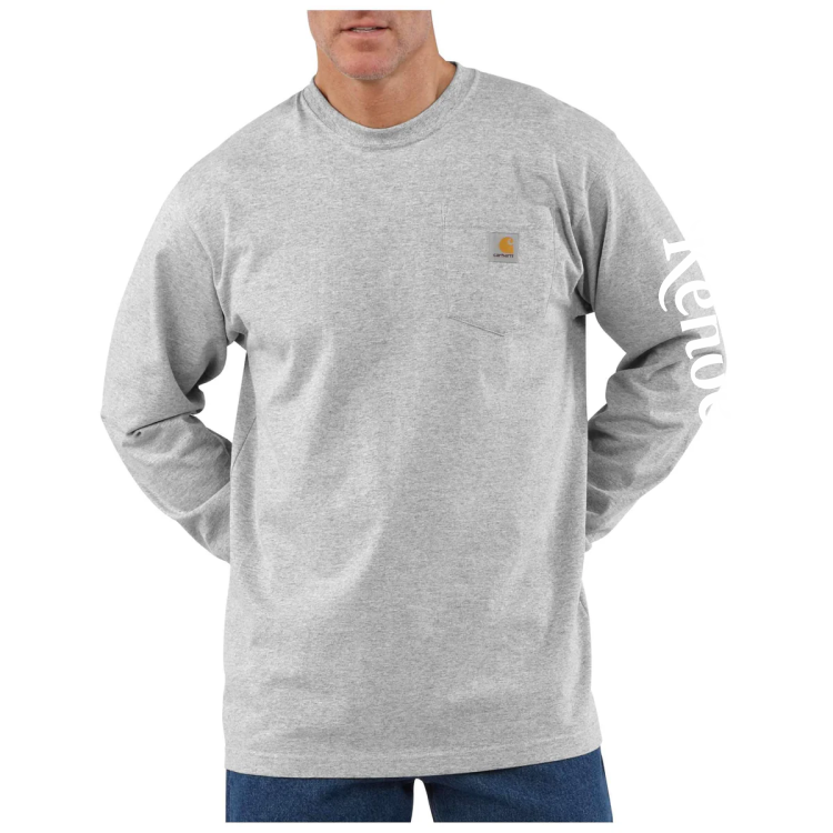 Carhartt Pocket Long Sleeve Tee - Heather Grey