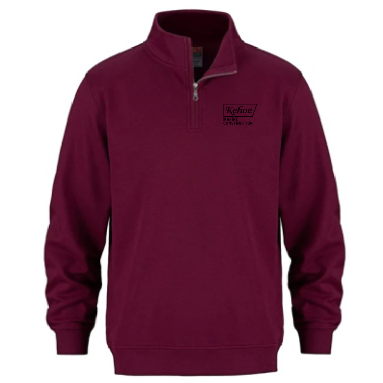 Adult Quarter Zip Sweatshirt -Maroon