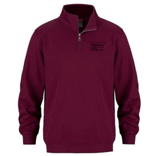 Adult Quarter Zip Sweatshirt -Maroon